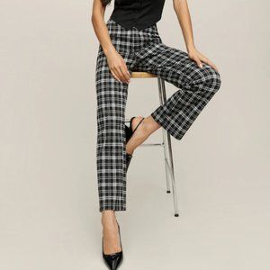 REFORMATION Plaid Franklin Ankle Pants